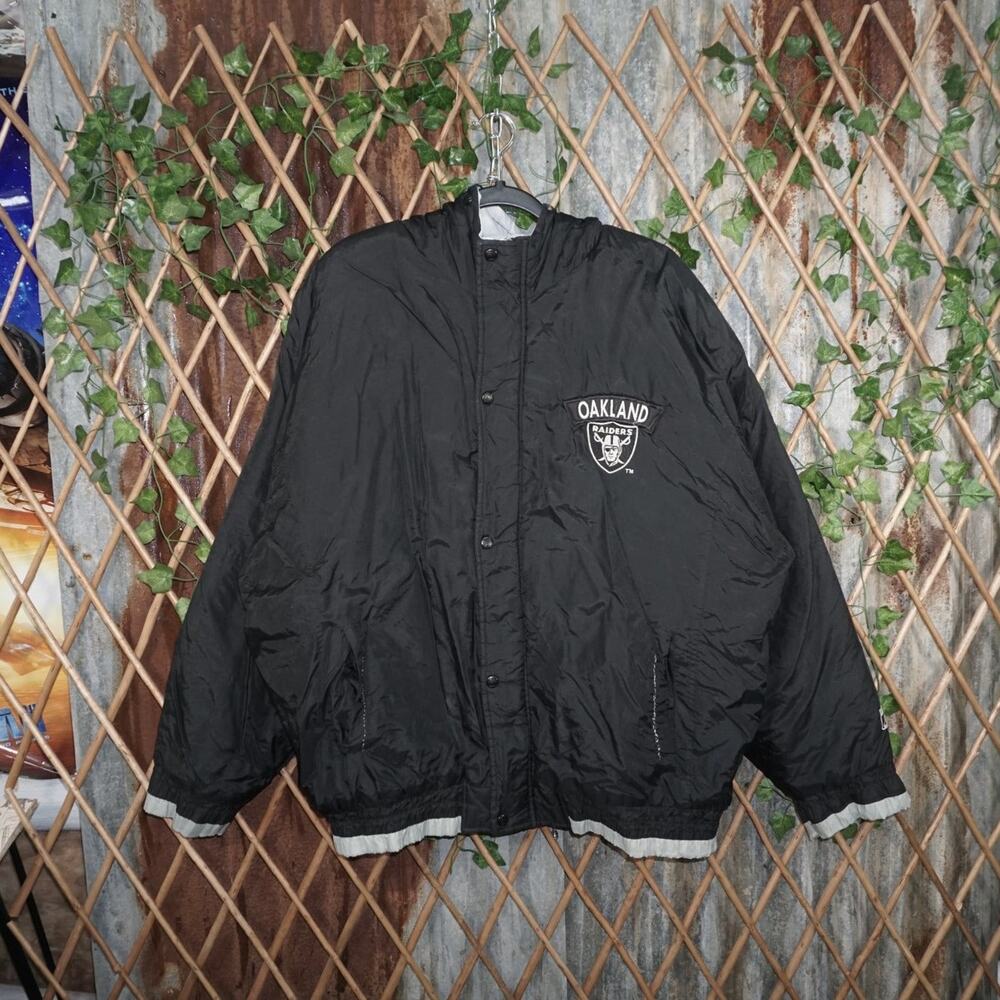 XL - Vintage Y2K Nfl Jackets Coats oakland raiders puffer